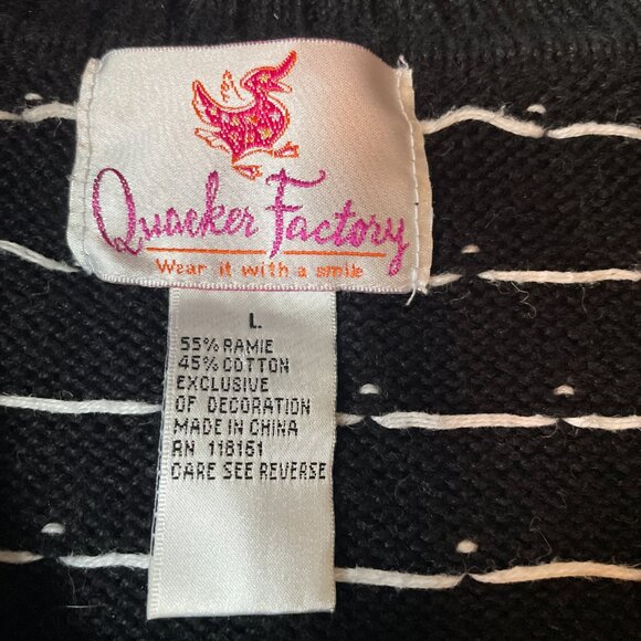 The Quacker Factory vintage full zip mock-neck sweater - Picture 6 of 9